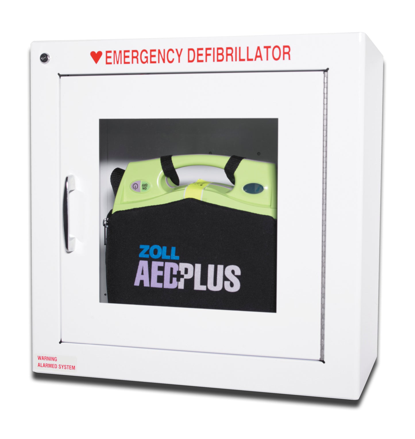 Alarmed AED Cabinet - Premium - large size, rounded corners - Fits all AED Models